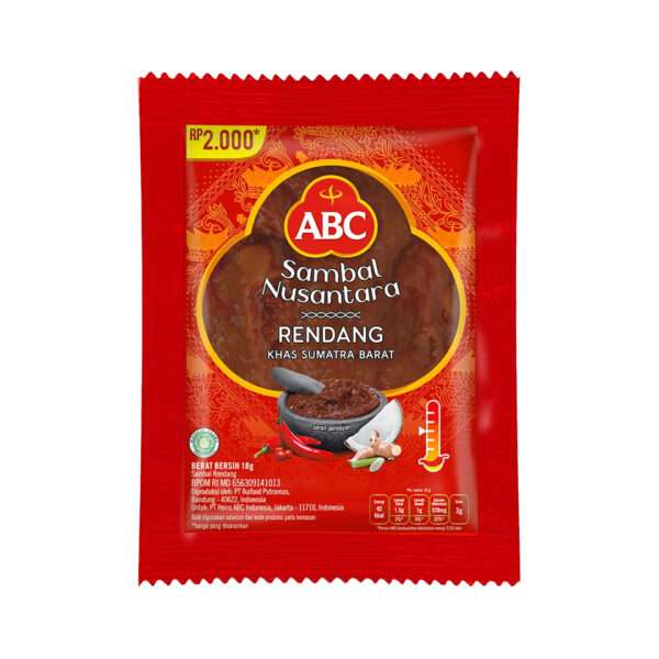 ABC Rendang Chili Sauce Sachet 18gr / ABC Sambal Rendang - Indonesian sambal - Sedap Food Group