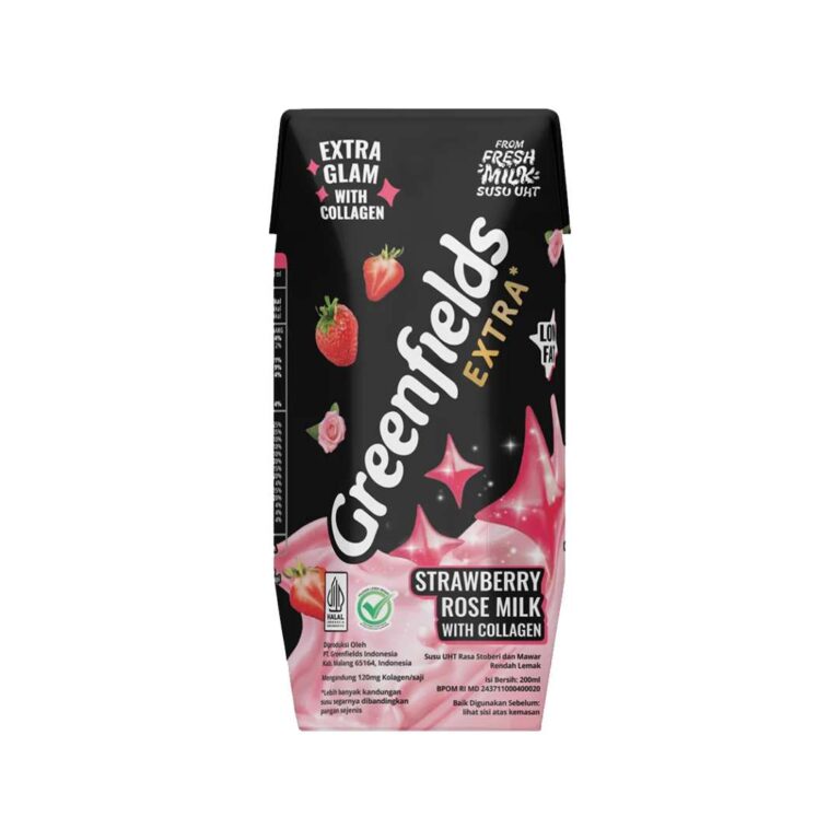 Greenfields Extra UHT Strawberry Rose 200ml - Indonesian beverage - Sedap Food Group