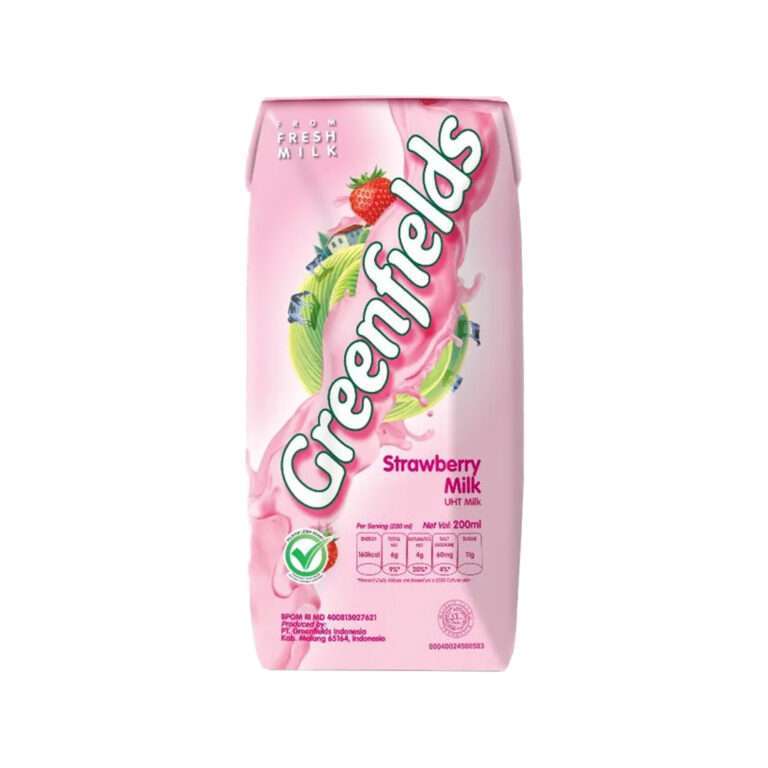 Greenfields UHT Strawberry 200ml - Indonesian beverage - Sedap Food Group