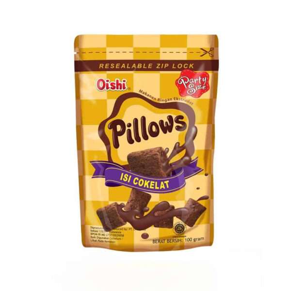 Oishi Pillows Chocolate Filled Crackers - Indonesian snack - Sedap Food Group