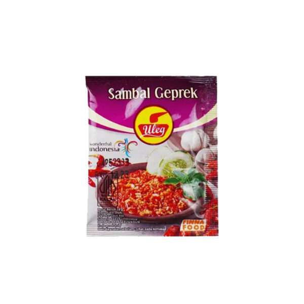 Uleg Sambal Geprek (Smashed / Geprek Chili Sauce) Sachet - Indonesian sambal - Sedap Food Group