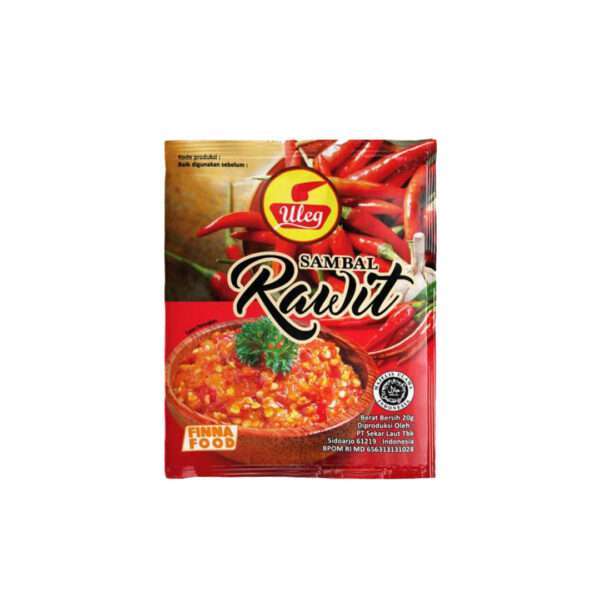 Uleg Sambal Rawit (Rawit or Cayenne Chili Sauce) Sachet - Indonesian sambal - Sedap Food Group