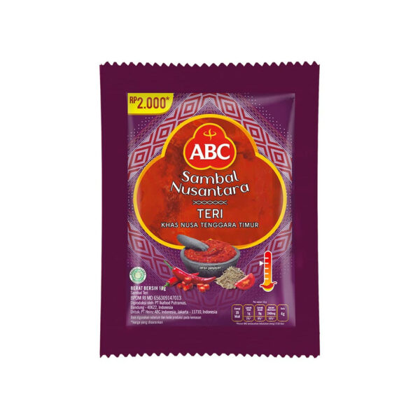 ABC Anchovy Chili Sauce 10x18gr (ABC Sambal Nusantara Teri) - Sedap Food Group