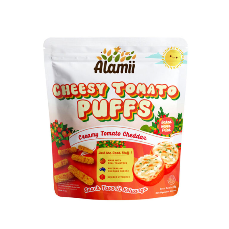 Alamii Cheesy Tomato Puffs 25gr - Sedap Food Group