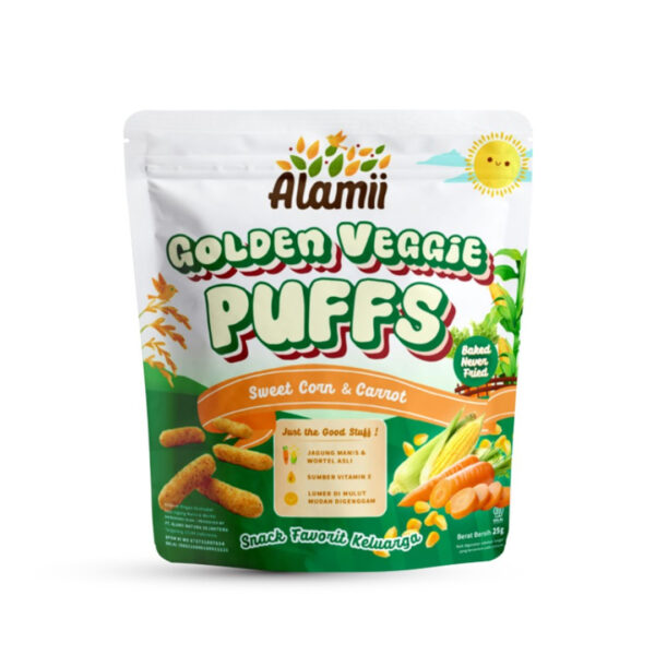 Alamii Golden Veggie Puffs 25gr - Sedap Food Group